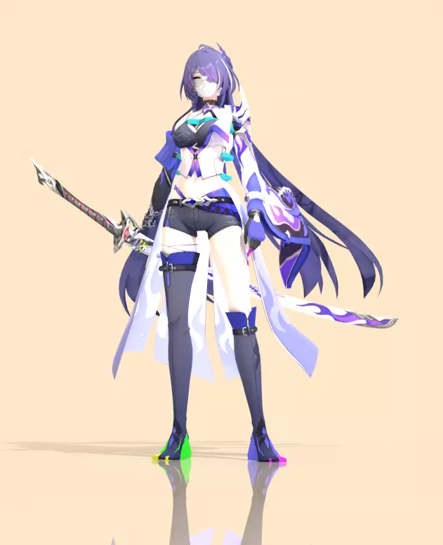 Game character beauty hand 3D model 3D print model_0