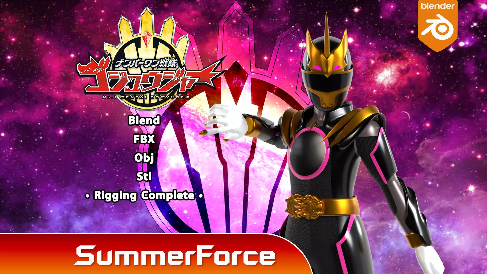 GozyuUnicorn  - No1 Sentai Gozyuger 3D model_0
