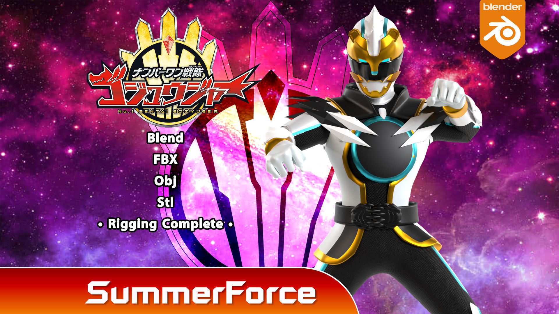 No1 Sentai Gozyuger 3D Model Collection_12