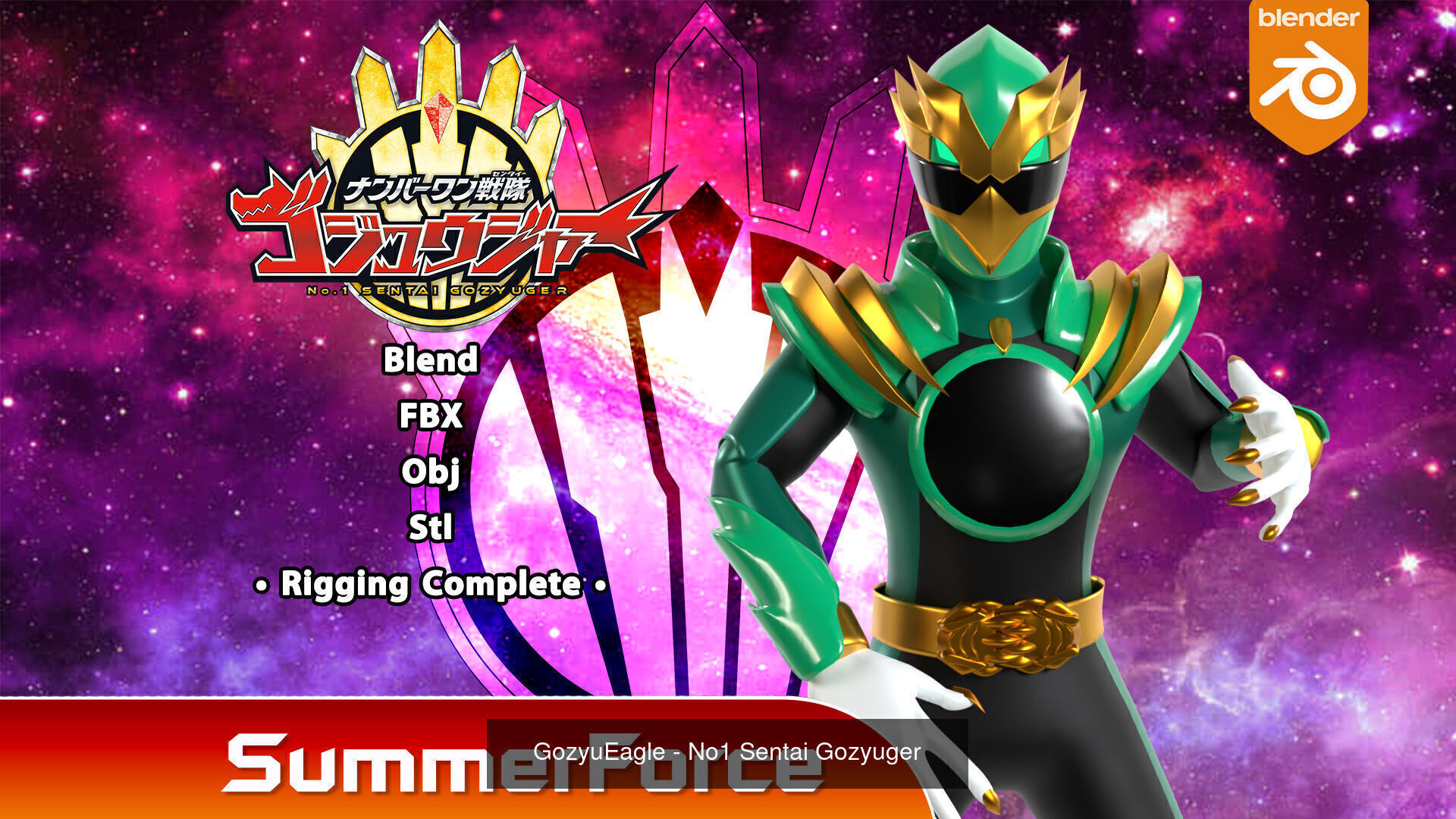 No1 Sentai Gozyuger 3D Model Collection_10