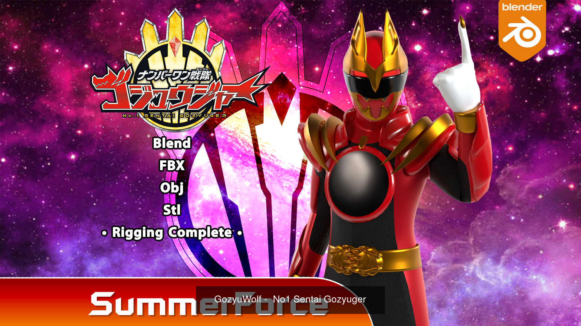 No1 Sentai Gozyuger 3D Model Collection_7