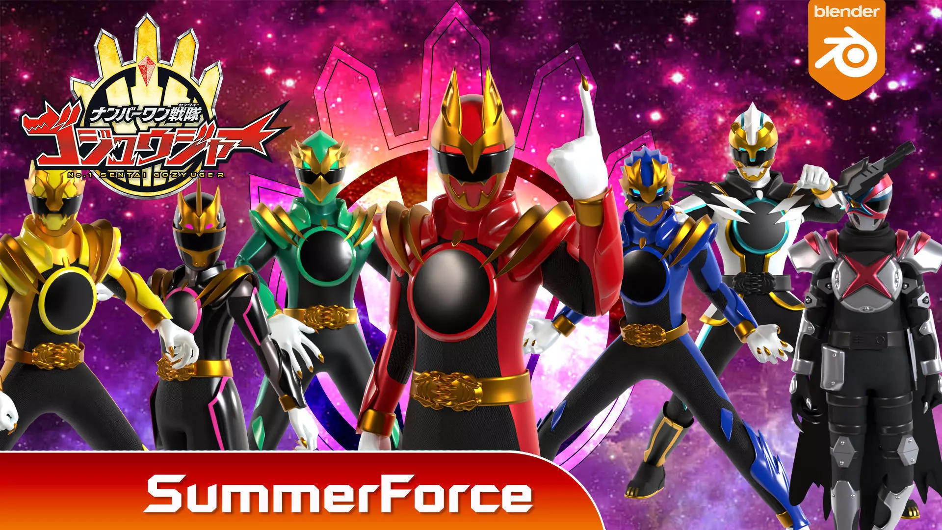 No1 Sentai Gozyuger 3D Model Collection_0