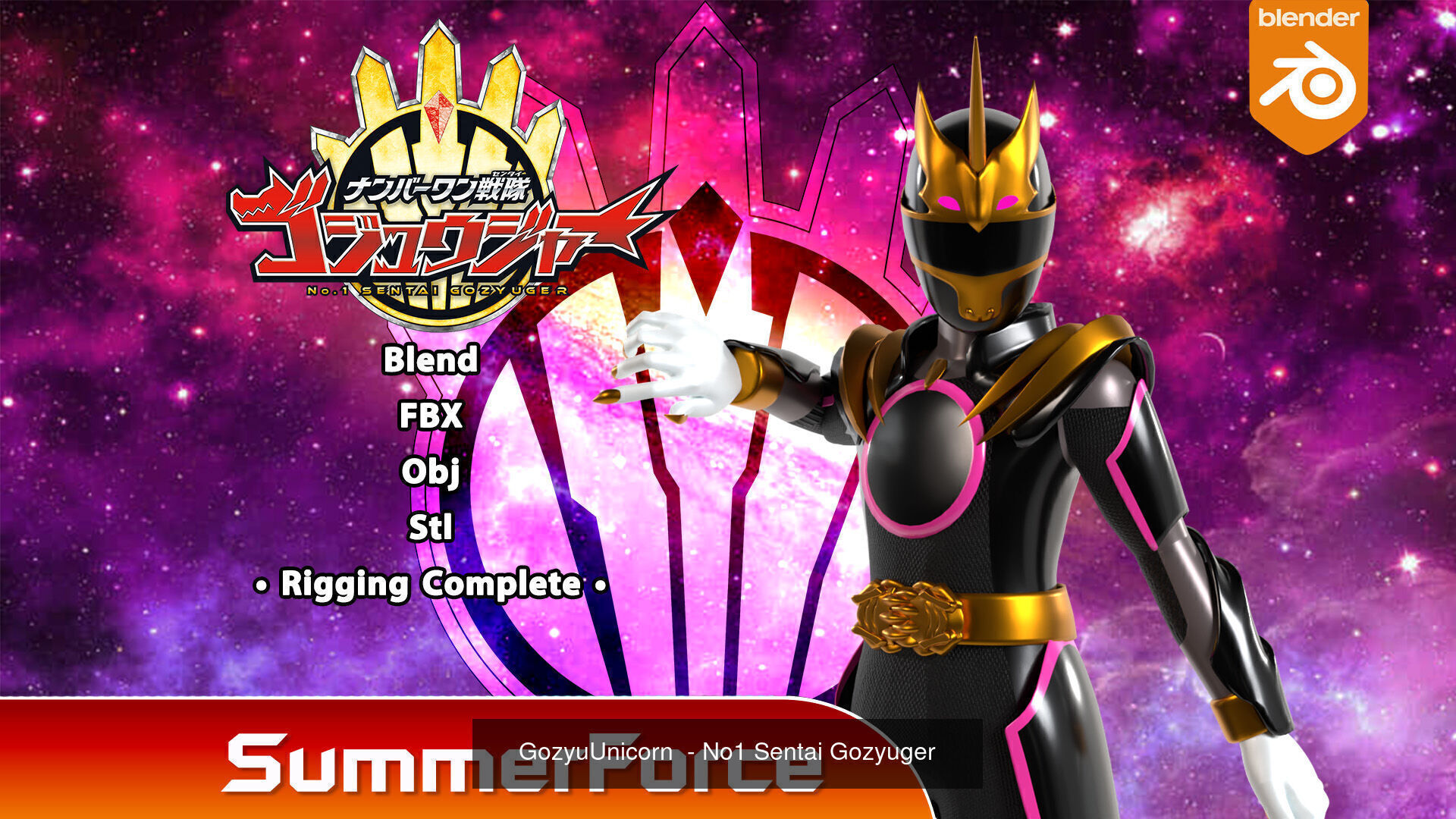 No1 Sentai Gozyuger 3D Model Collection_11