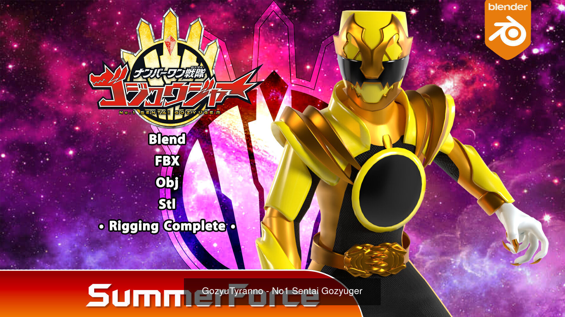 No1 Sentai Gozyuger 3D Model Collection_9