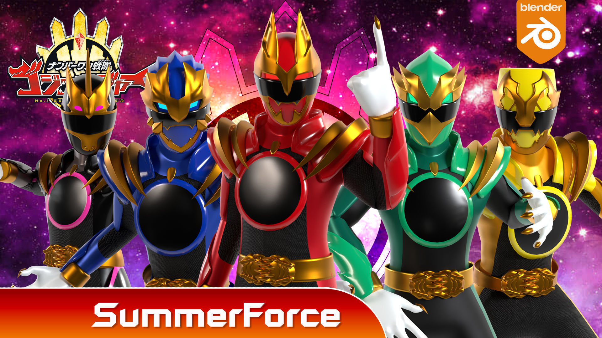 No1 Sentai Gozyuger 3D Model Collection_2