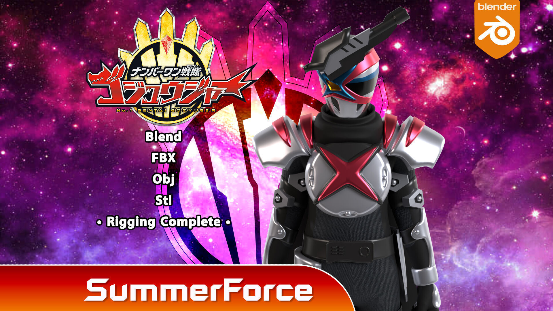No1 Sentai Gozyuger 3D Model Collection_13