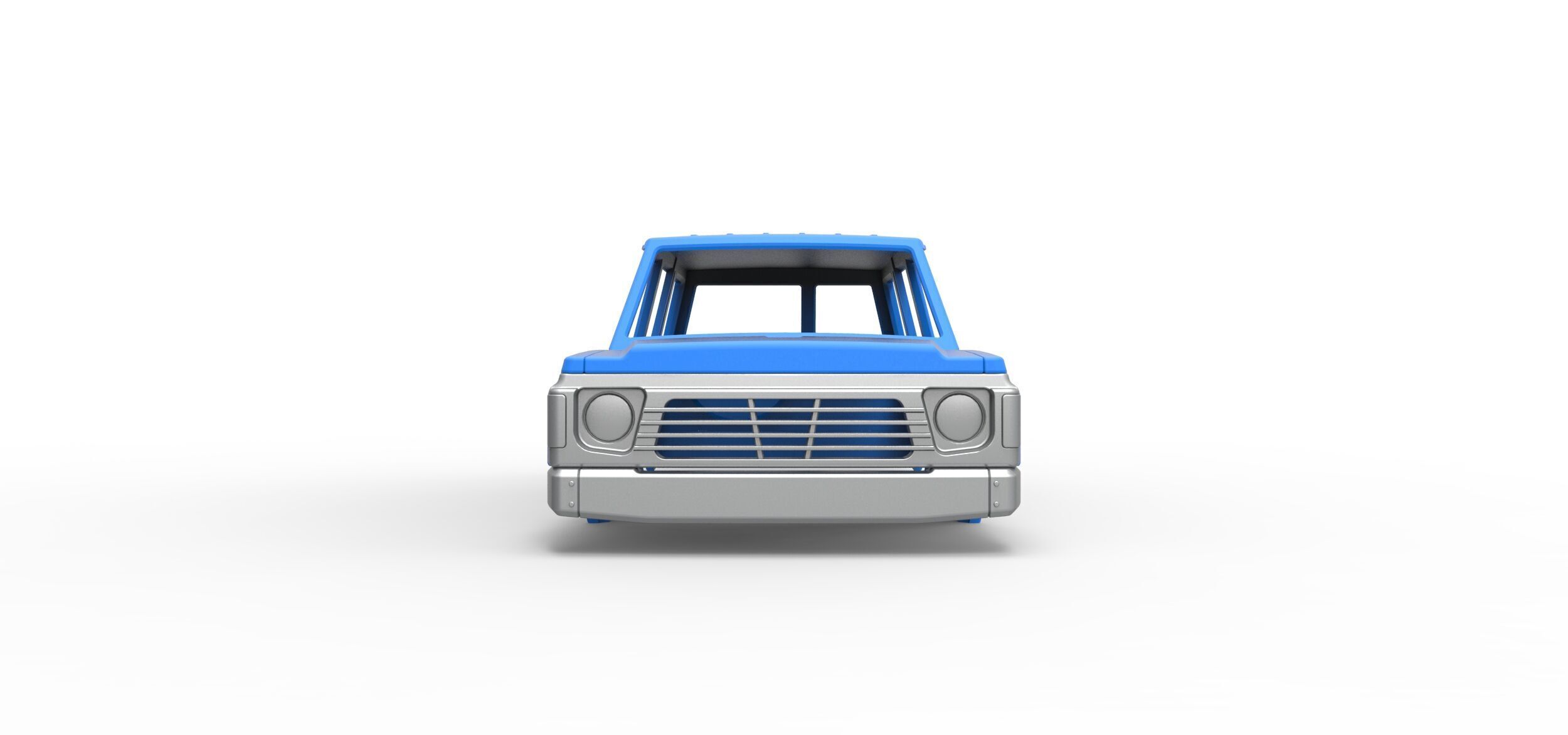 Shell of vintage SUV Version 2 Scale 1 to 25 3D print model_4