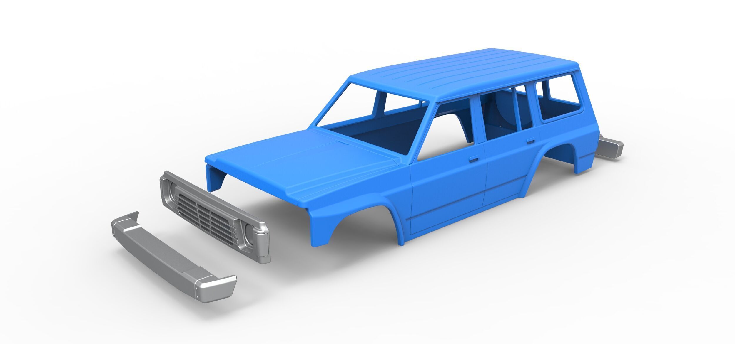 Shell of vintage SUV Version 2 Scale 1 to 25 3D print model_11