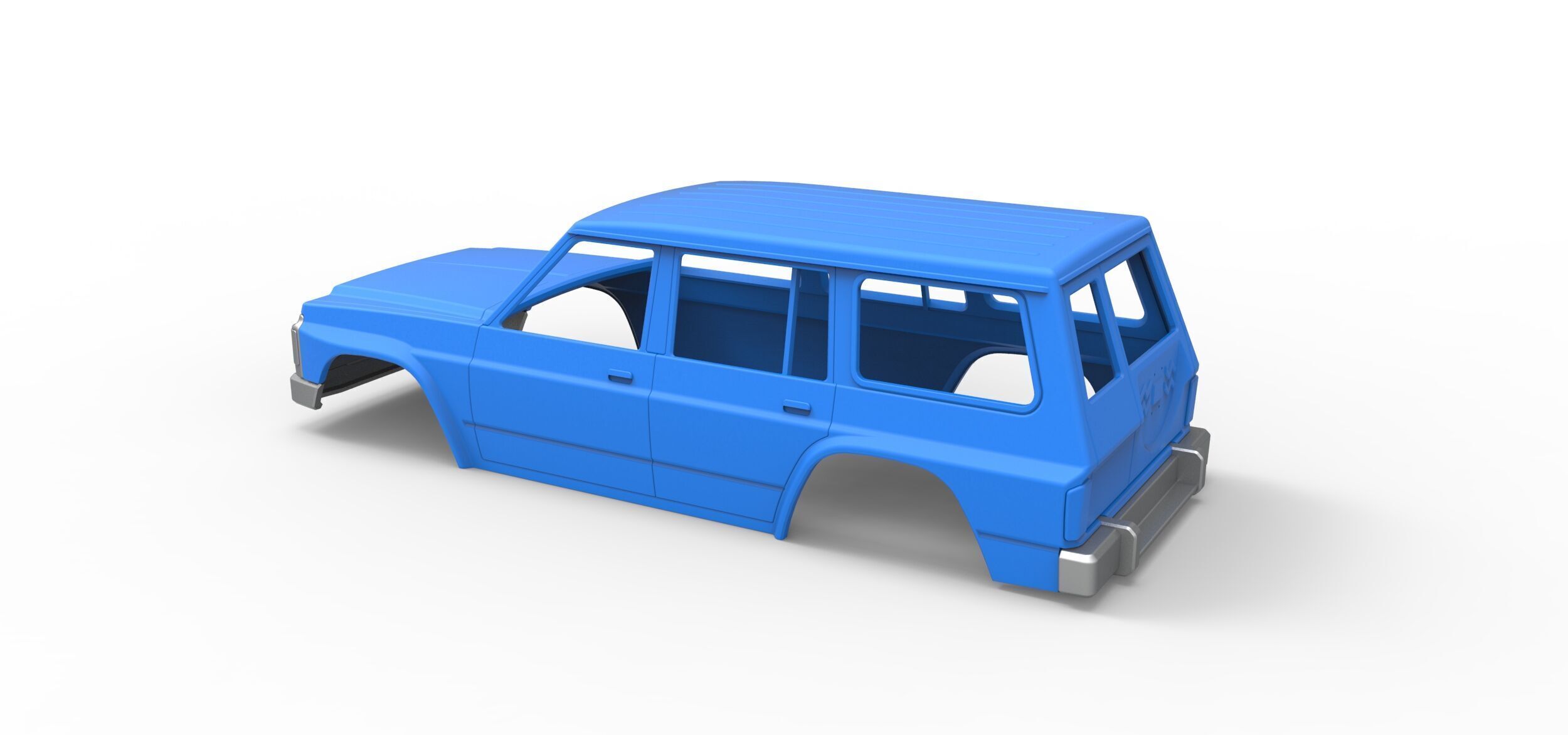Shell of vintage SUV Version 2 Scale 1 to 25 3D print model_8