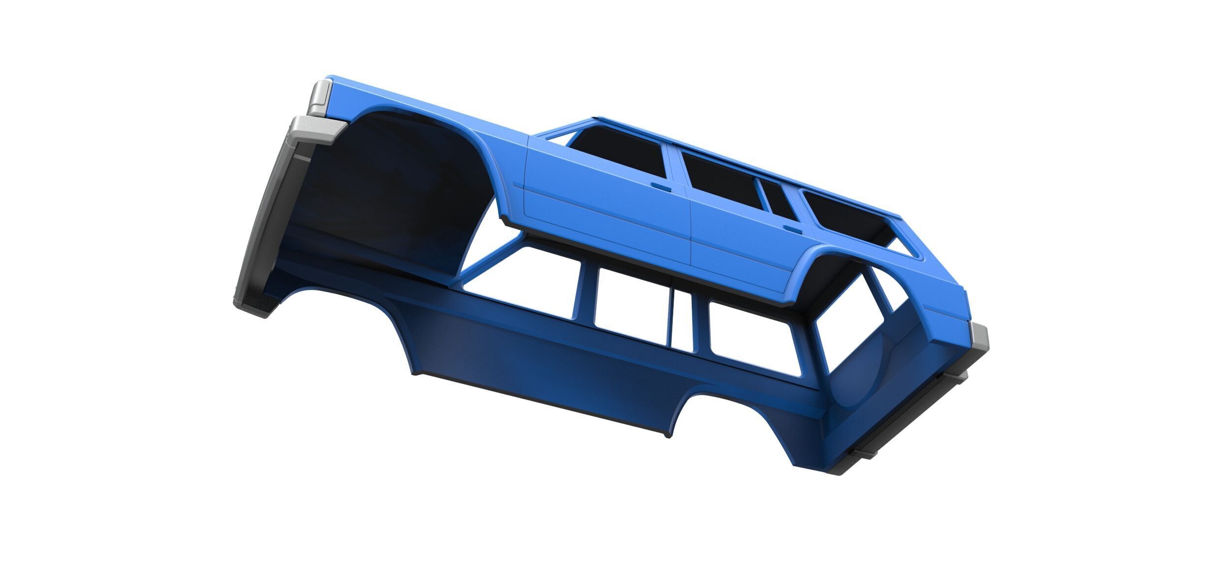 Shell of vintage SUV Version 2 Scale 1 to 25 3D print model_2