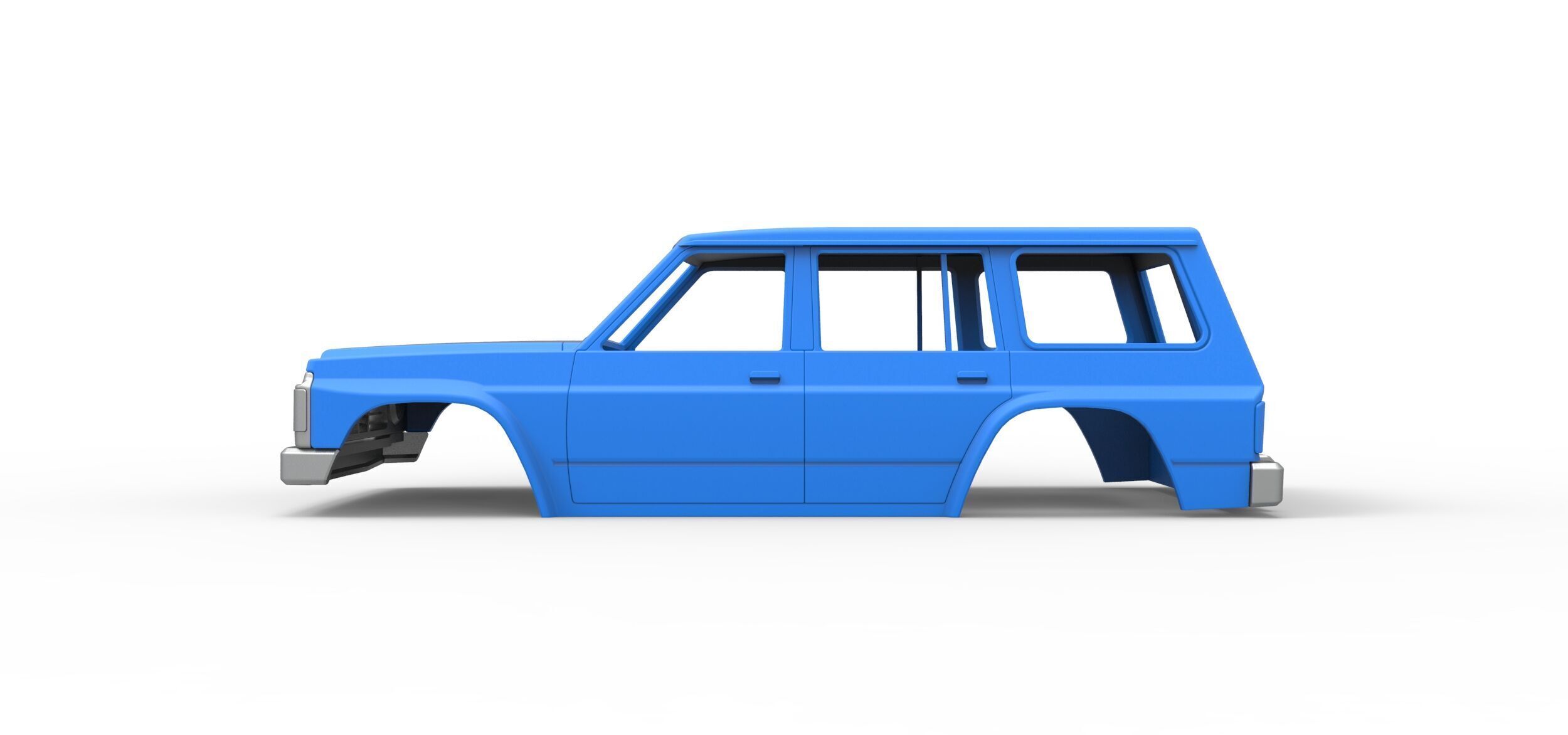 Shell of vintage SUV Version 2 Scale 1 to 25 3D print model_5