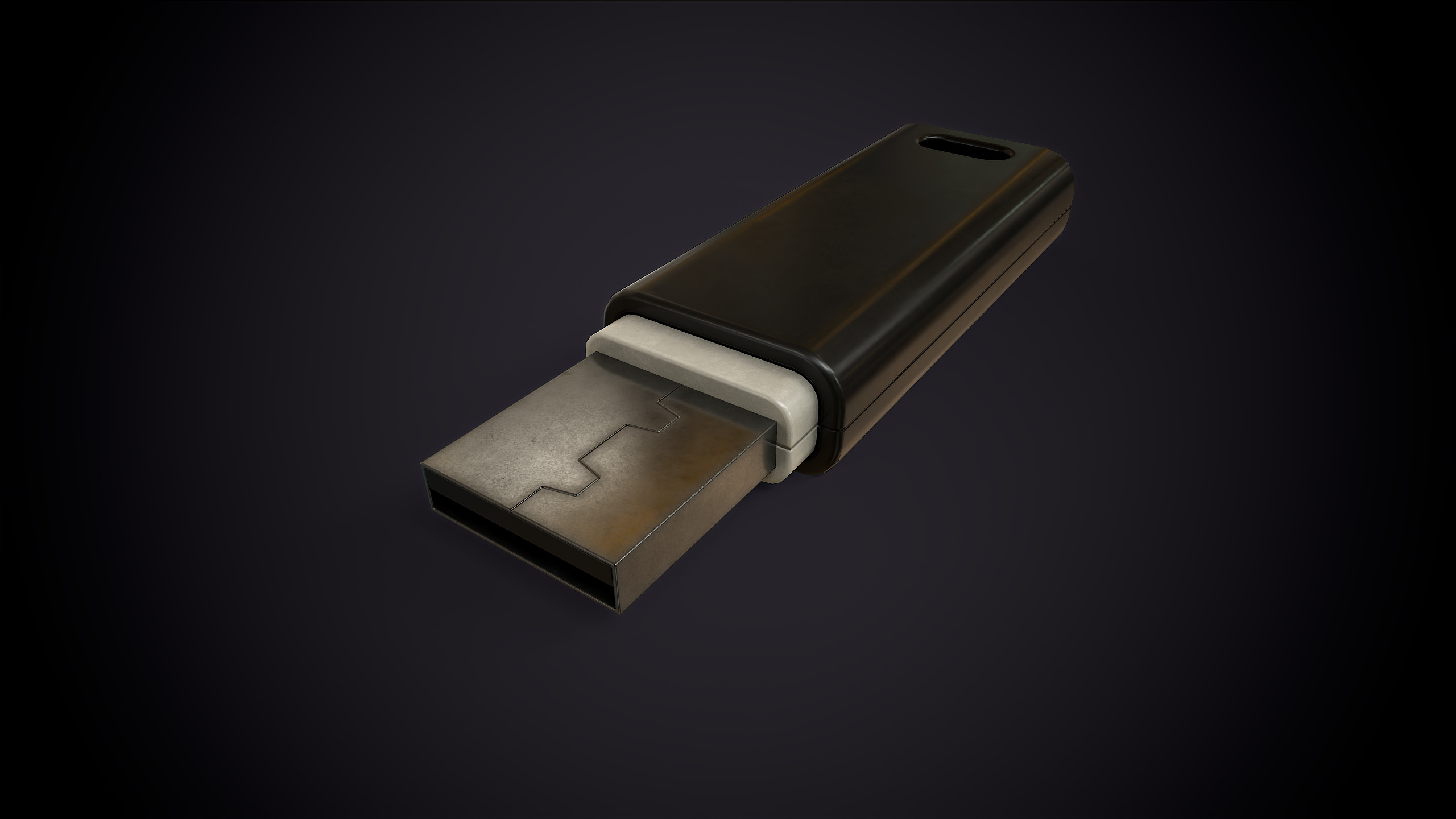 USB Flash Drive Low-poly 3D model_6