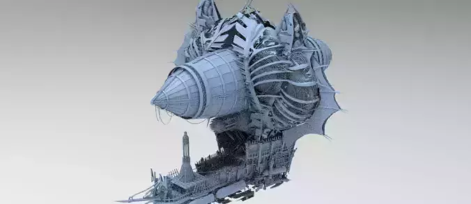 Fantasy Pirate Ship Hive 2  3D model