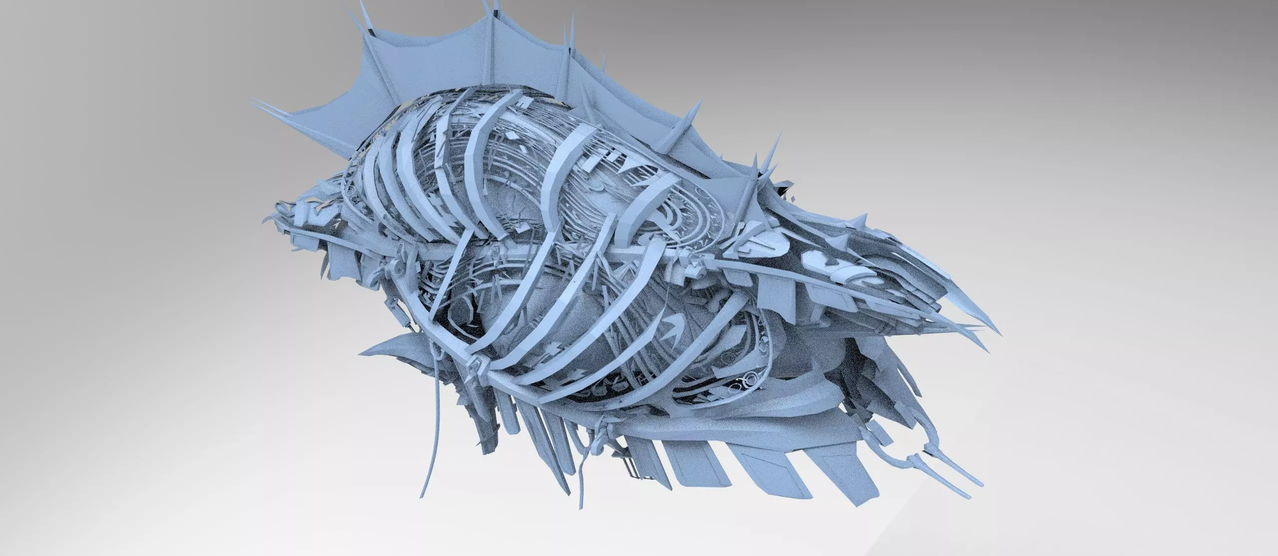 Fantasy Pirate Ship Hive station 3 3D model
