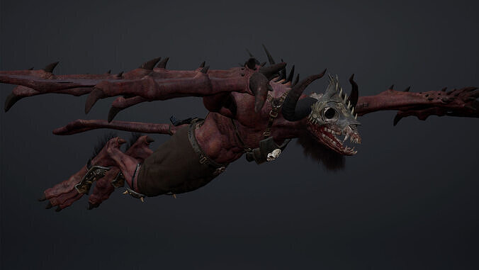 Blood Spearman Wing2 Low-poly 3D model 4