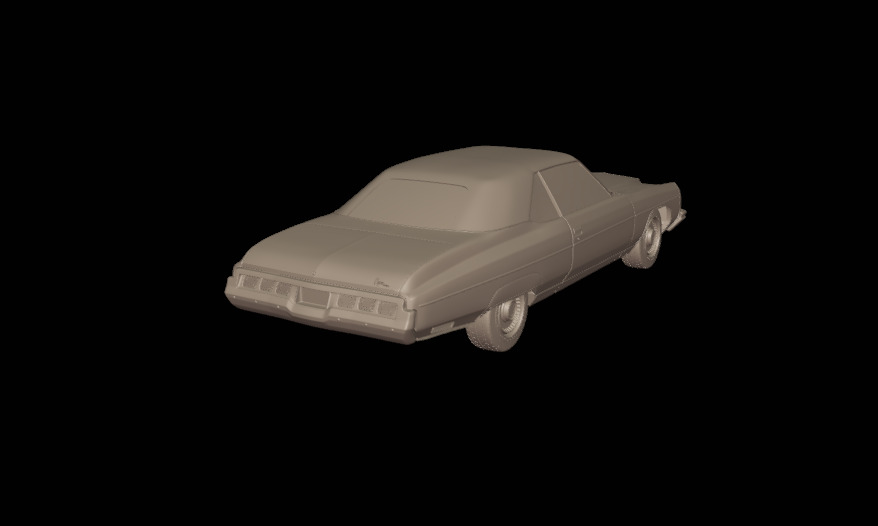 chevrolet caprice convertible 1973 3D print model_2