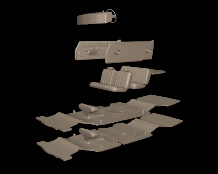 chevrolet caprice convertible 1973 3D print model_17