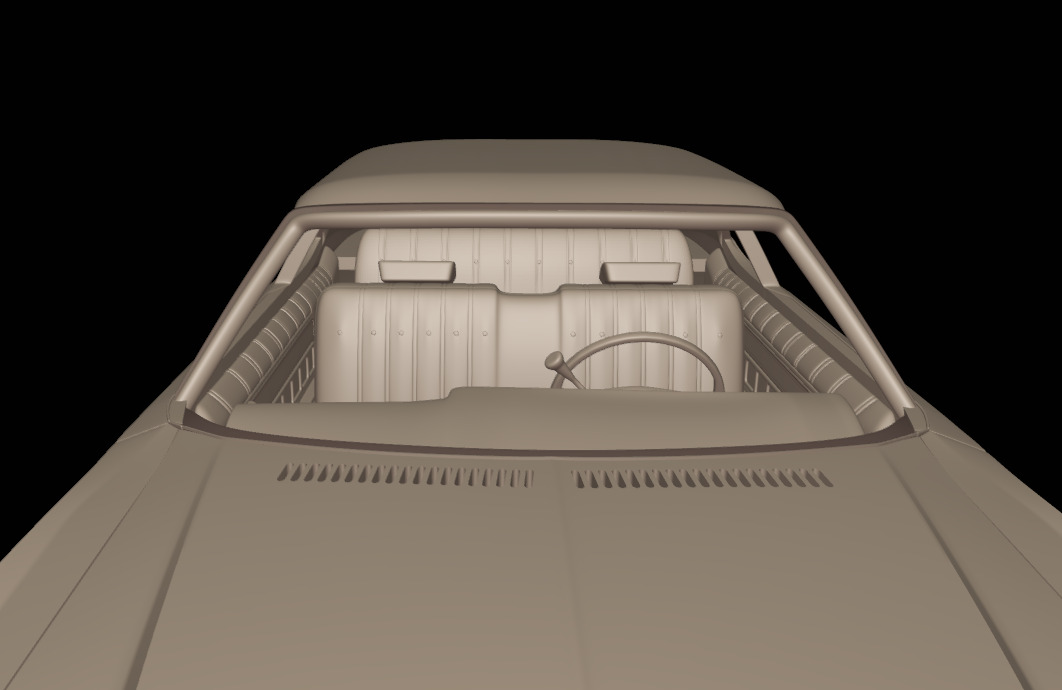 chevrolet caprice convertible 1973 3D print model_8