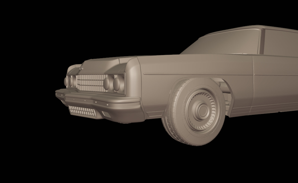 chevrolet caprice convertible 1973 3D print model_4