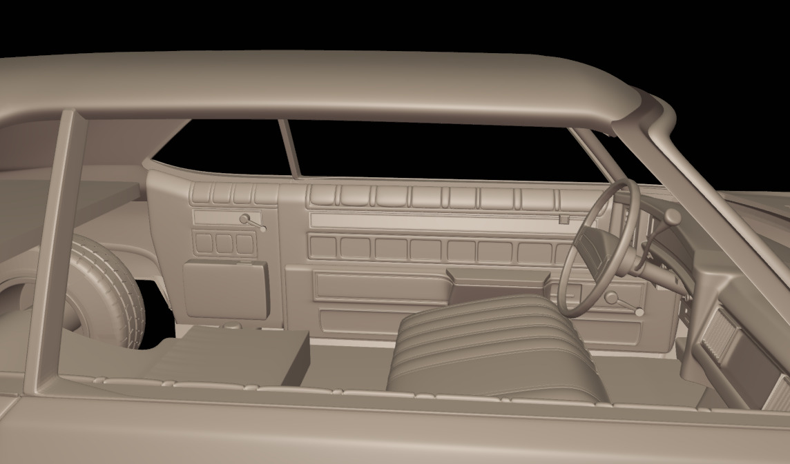 chevrolet caprice convertible 1973 3D print model_13