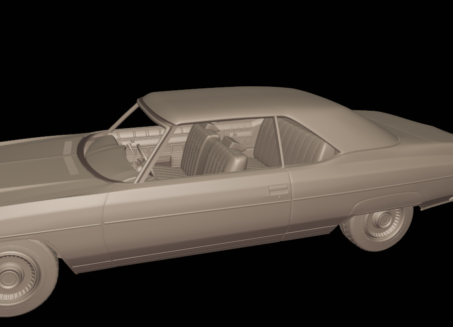 chevrolet caprice convertible 1973 3D print model_6