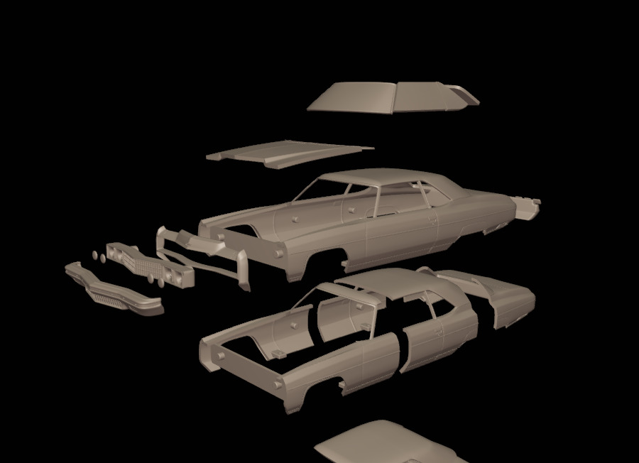 chevrolet caprice convertible 1973 3D print model_15