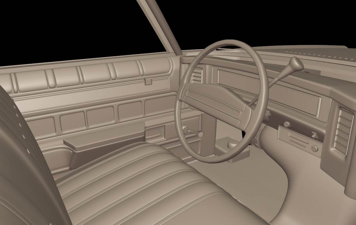 chevrolet caprice convertible 1973 3D print model_11