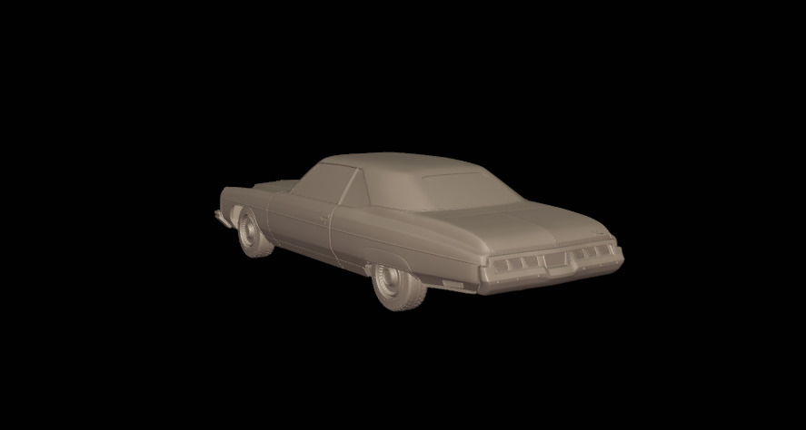 chevrolet caprice convertible 1973 3D print model_3