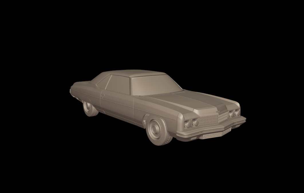 chevrolet caprice convertible 1973 3D print model_1