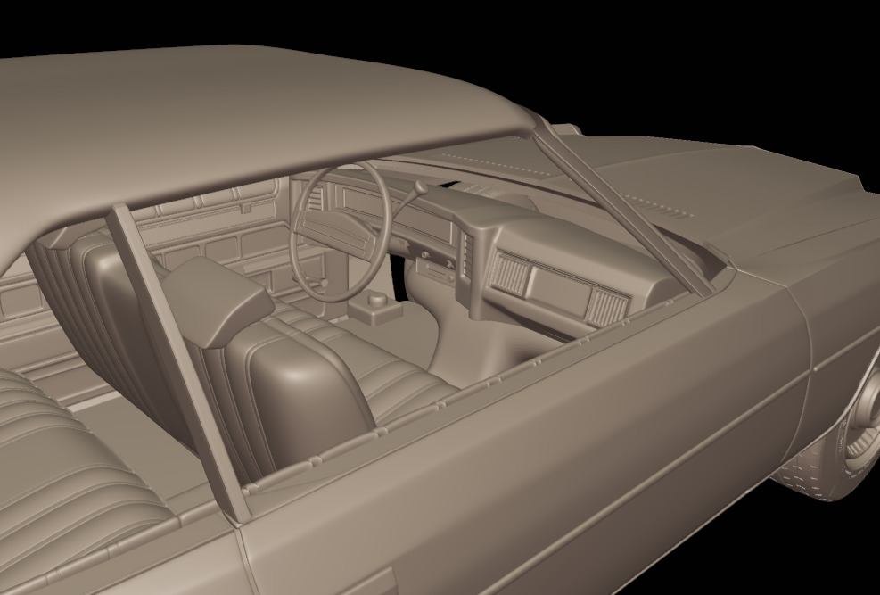 chevrolet caprice convertible 1973 3D print model_10