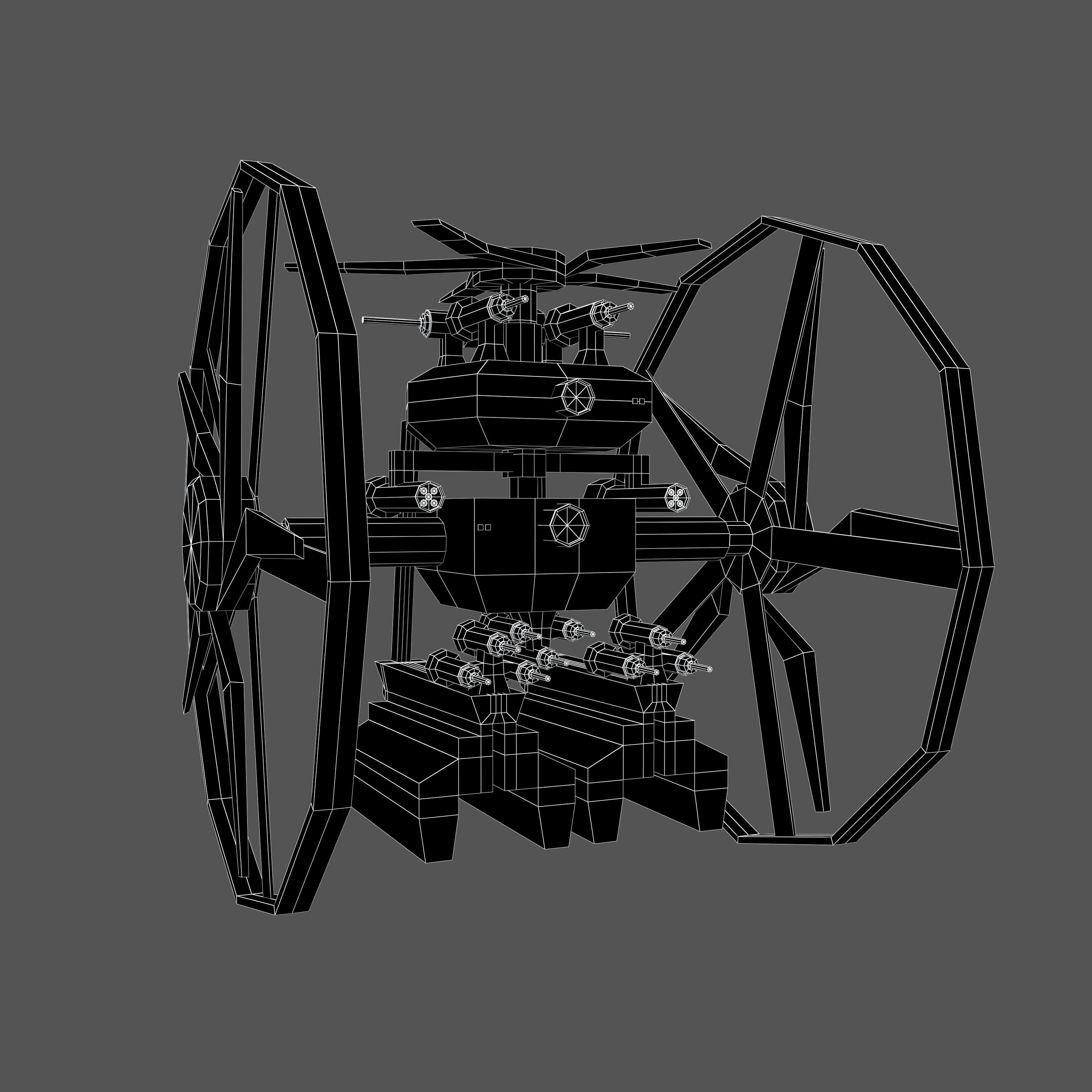 Cartoon Weapon Drone Robot V2 001 Low-poly 3D model_7