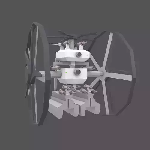 Cartoon Weapon Drone Robot V2 001 Low-poly 3D model