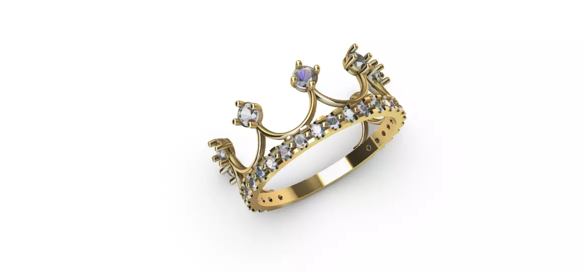 Anillo solitario para dama-mujer -v- 3D print model