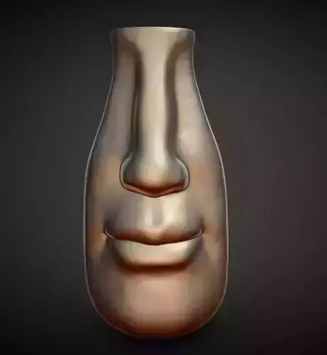 face flower vase decoration 3D print model