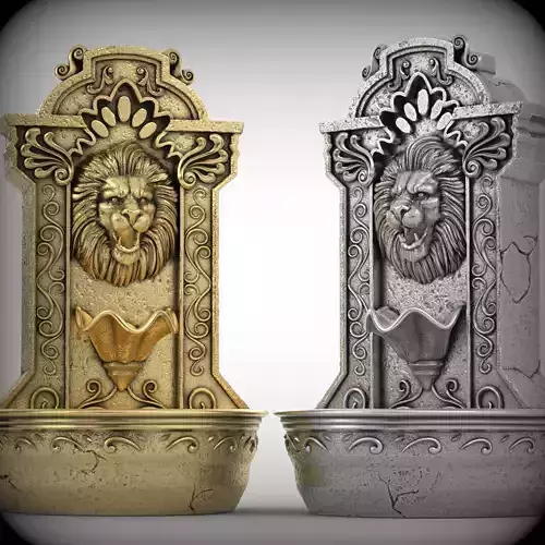 Lion Fountain 3D print model