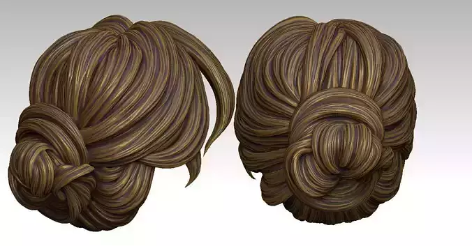 3D Hair style for girl V01 3D print model