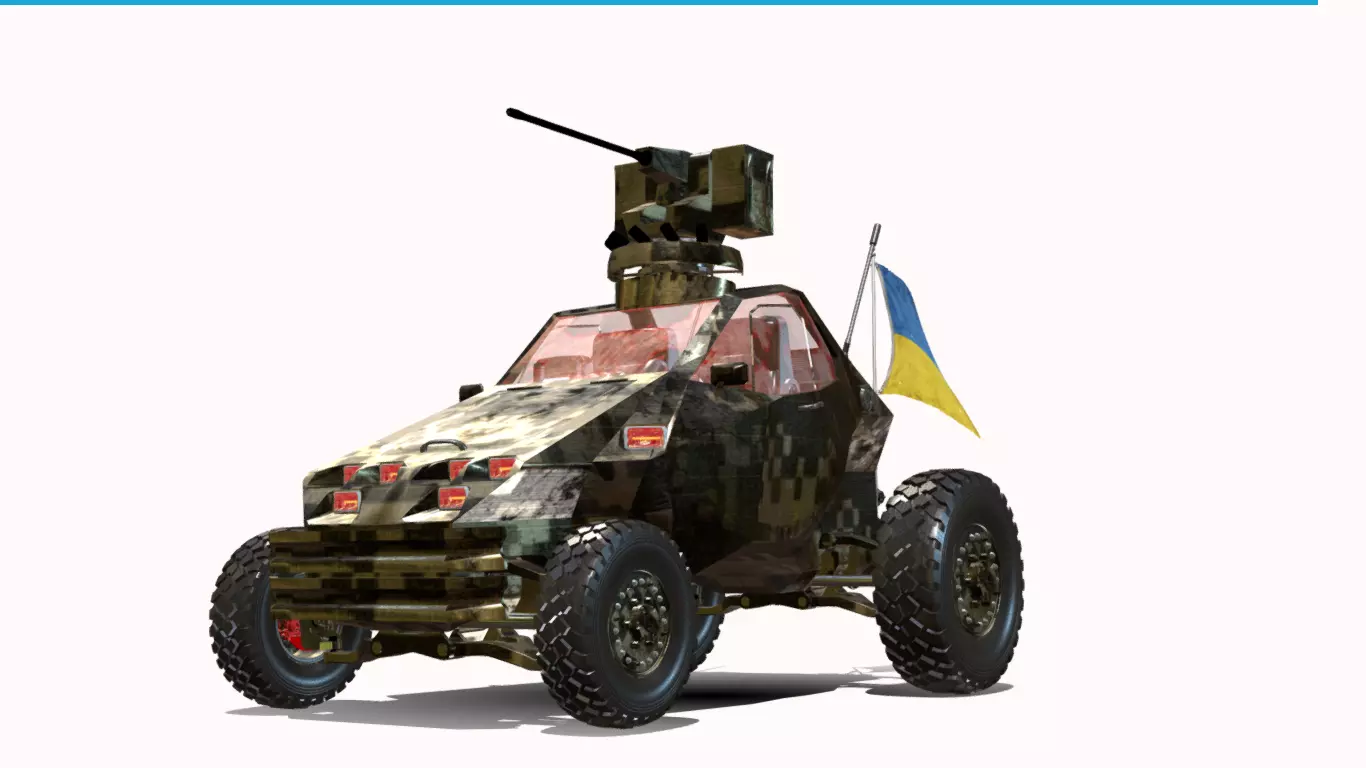 aranha 4x4 Low-poly 3D model