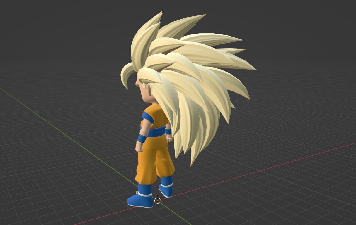 Goku Mini Super Saiyan 3 - Dragonball Daima 3D model_6