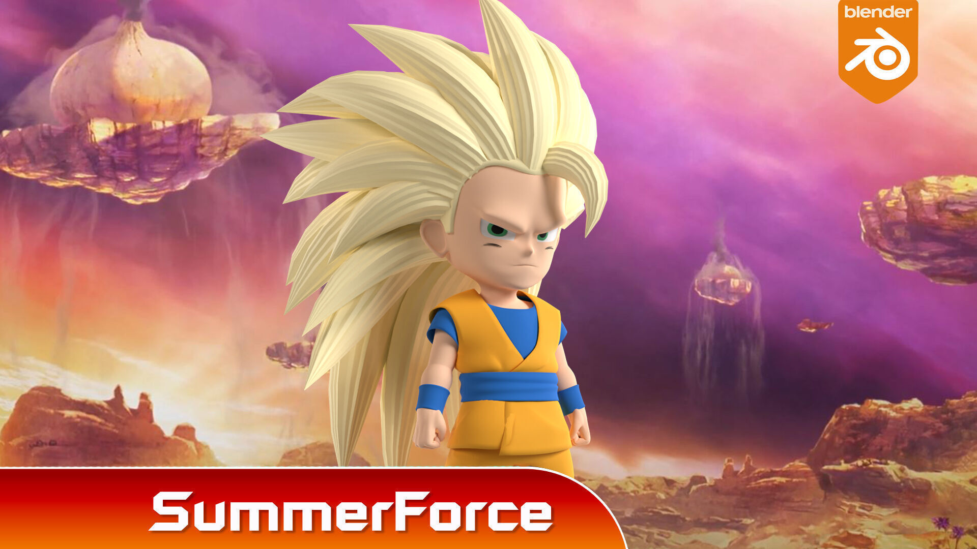 Goku Mini Super Saiyan 3 - Dragonball Daima 3D model_1