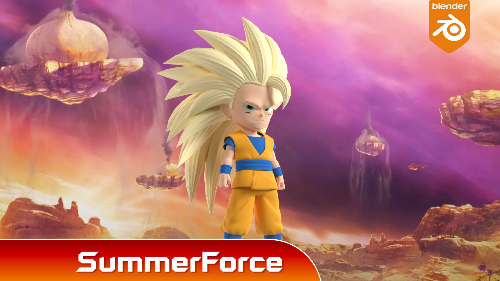 Goku Mini Super Saiyan 3 - Dragonball Daima 3D model_2