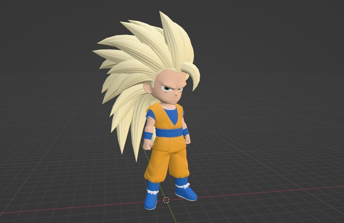 Goku Mini Super Saiyan 3 - Dragonball Daima 3D model_4