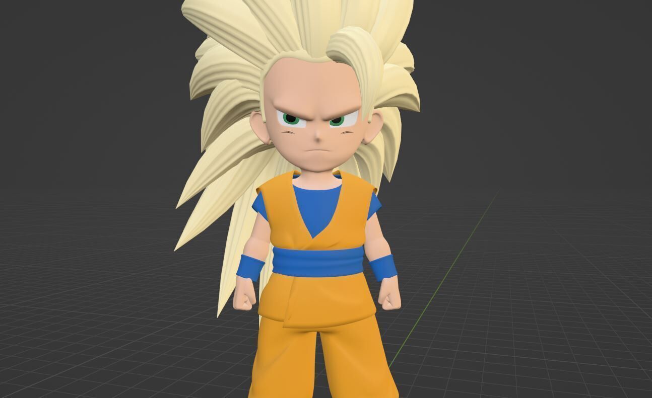 Goku Mini Super Saiyan 3 - Dragonball Daima 3D model_8