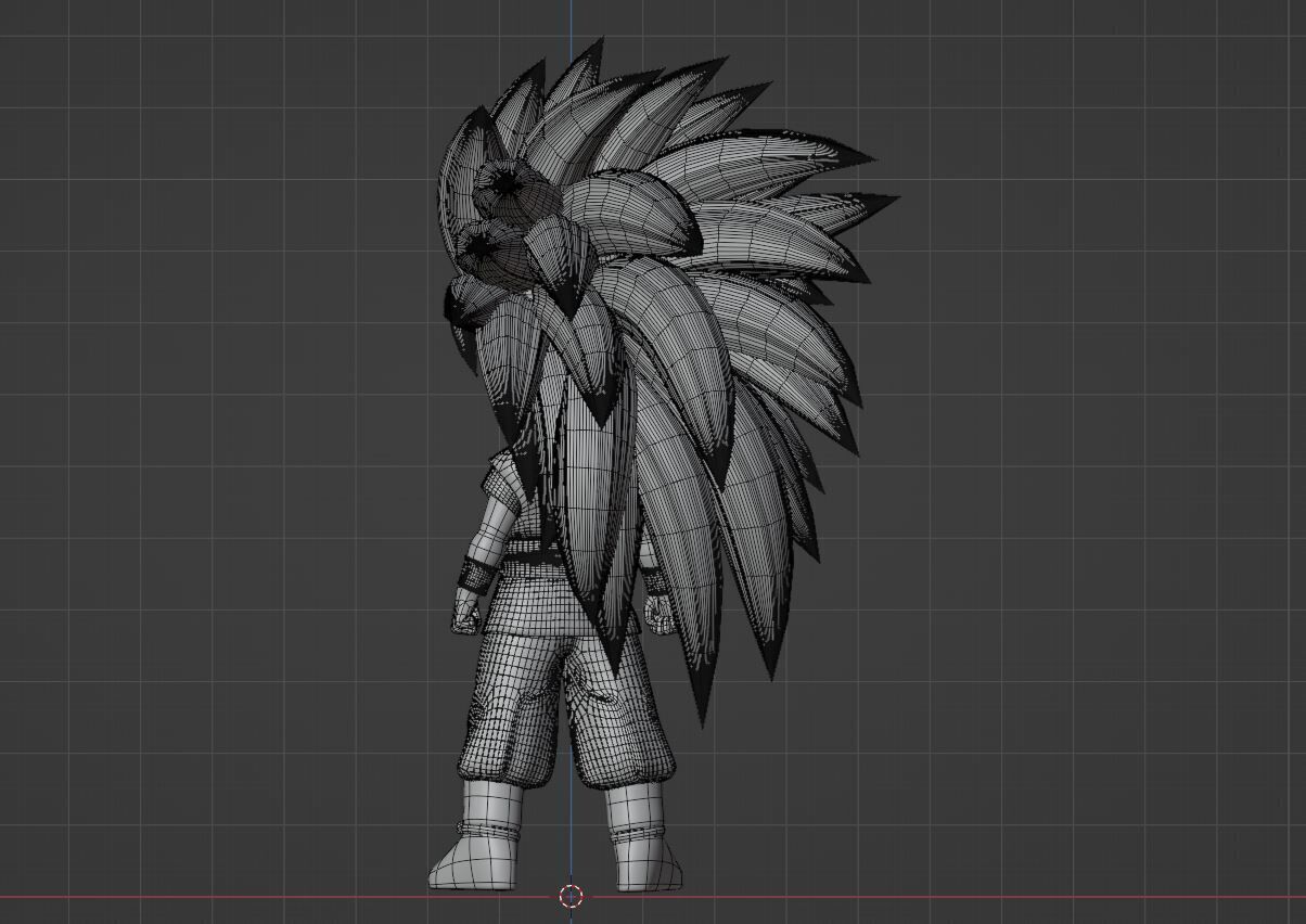 Goku Mini Super Saiyan 3 - Dragonball Daima 3D model_11