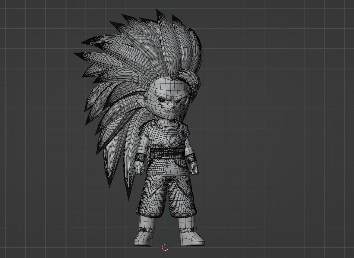 Goku Mini Super Saiyan 3 - Dragonball Daima 3D model_9