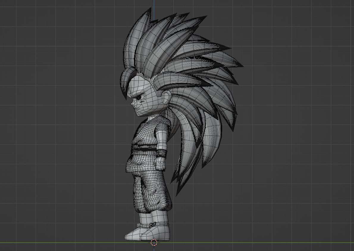 Goku Mini Super Saiyan 3 - Dragonball Daima 3D model_10