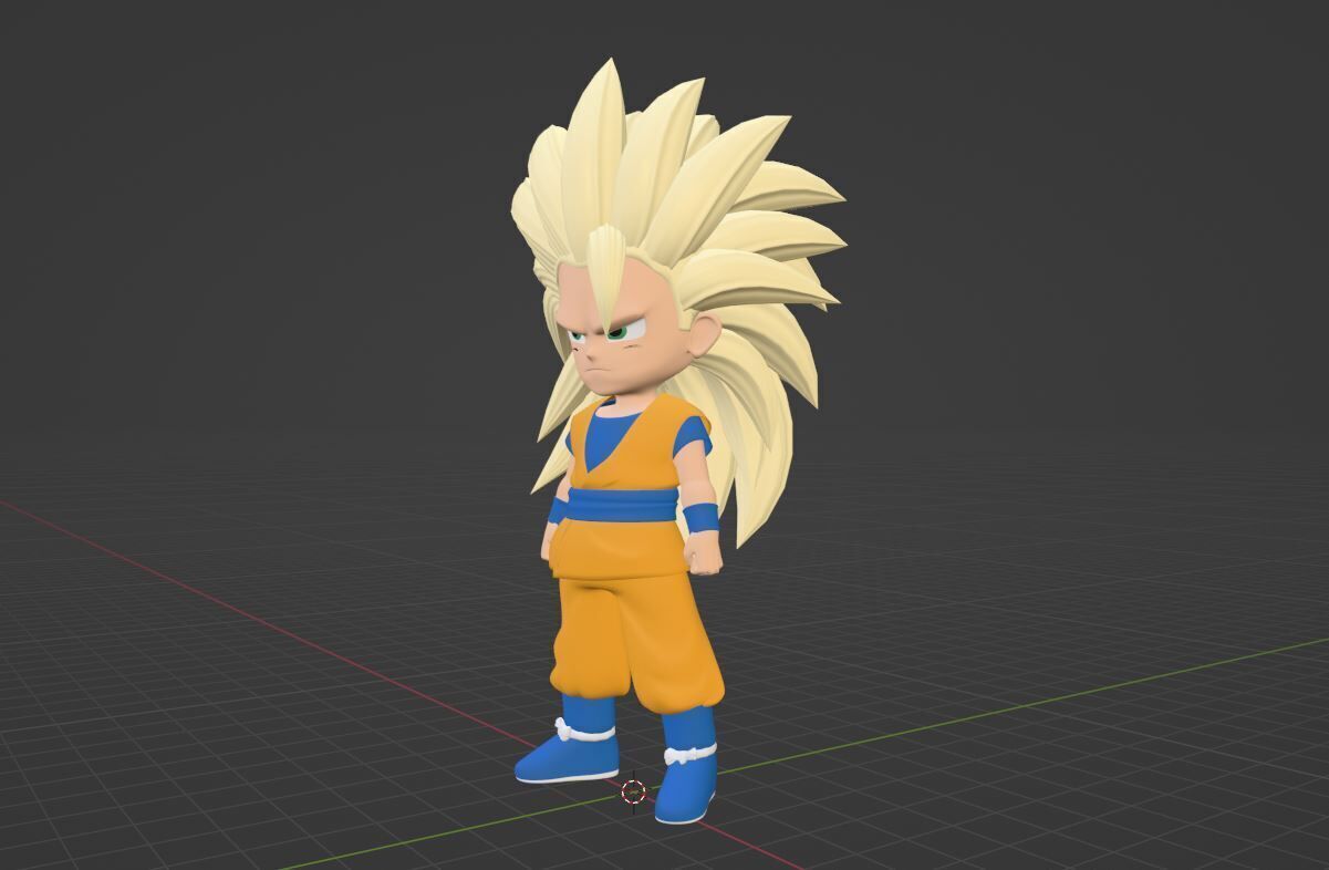 Goku Mini Super Saiyan 3 - Dragonball Daima 3D model_5
