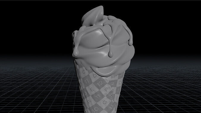 Ice Cream Simulation Animated 3D model 6