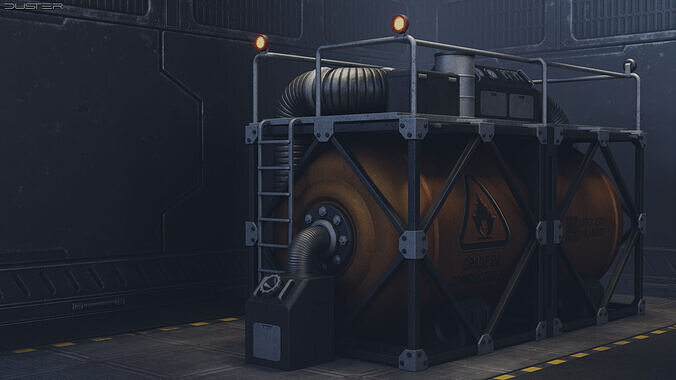 Industrial Gas Tank 3D model
