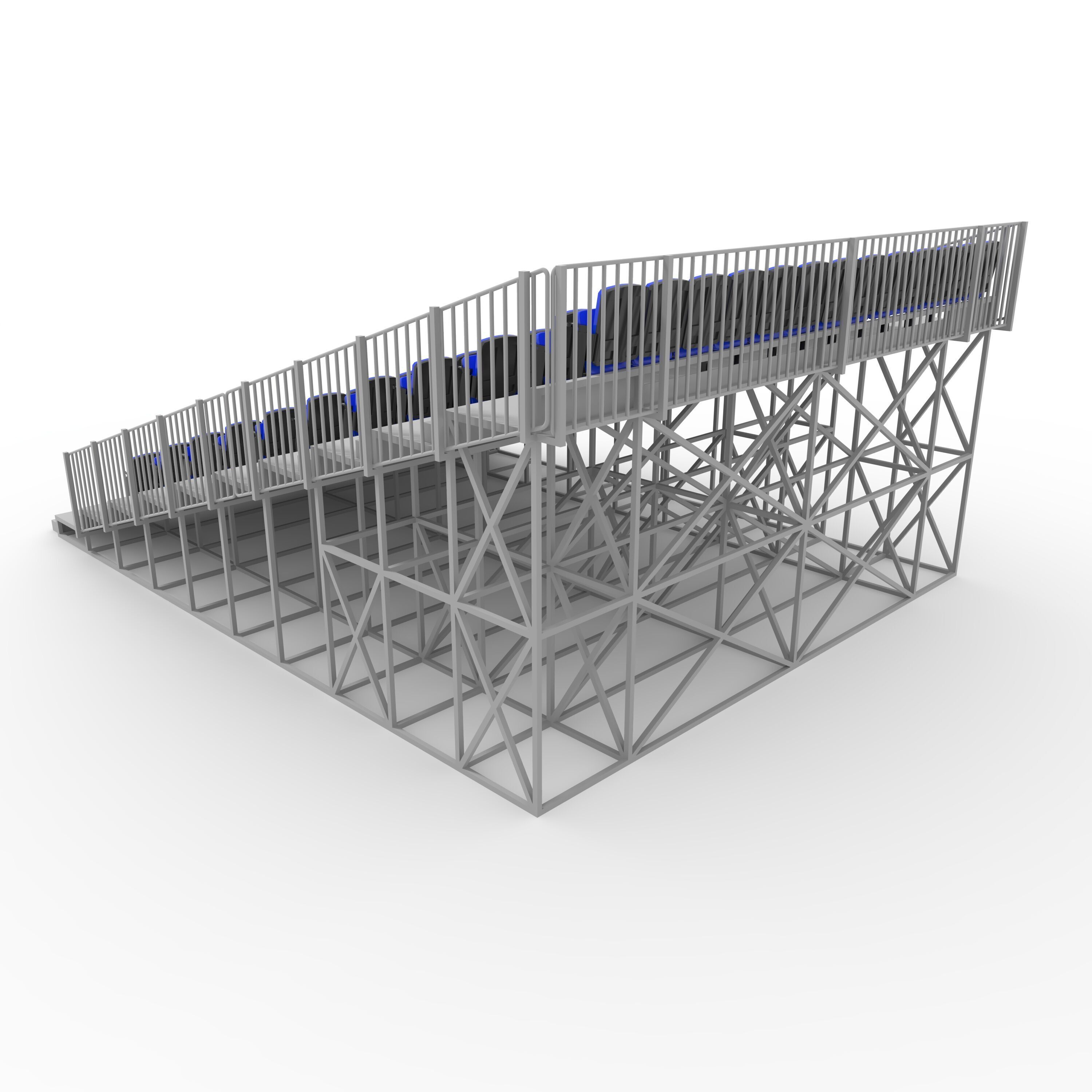 Bleachers 20 3D model_6