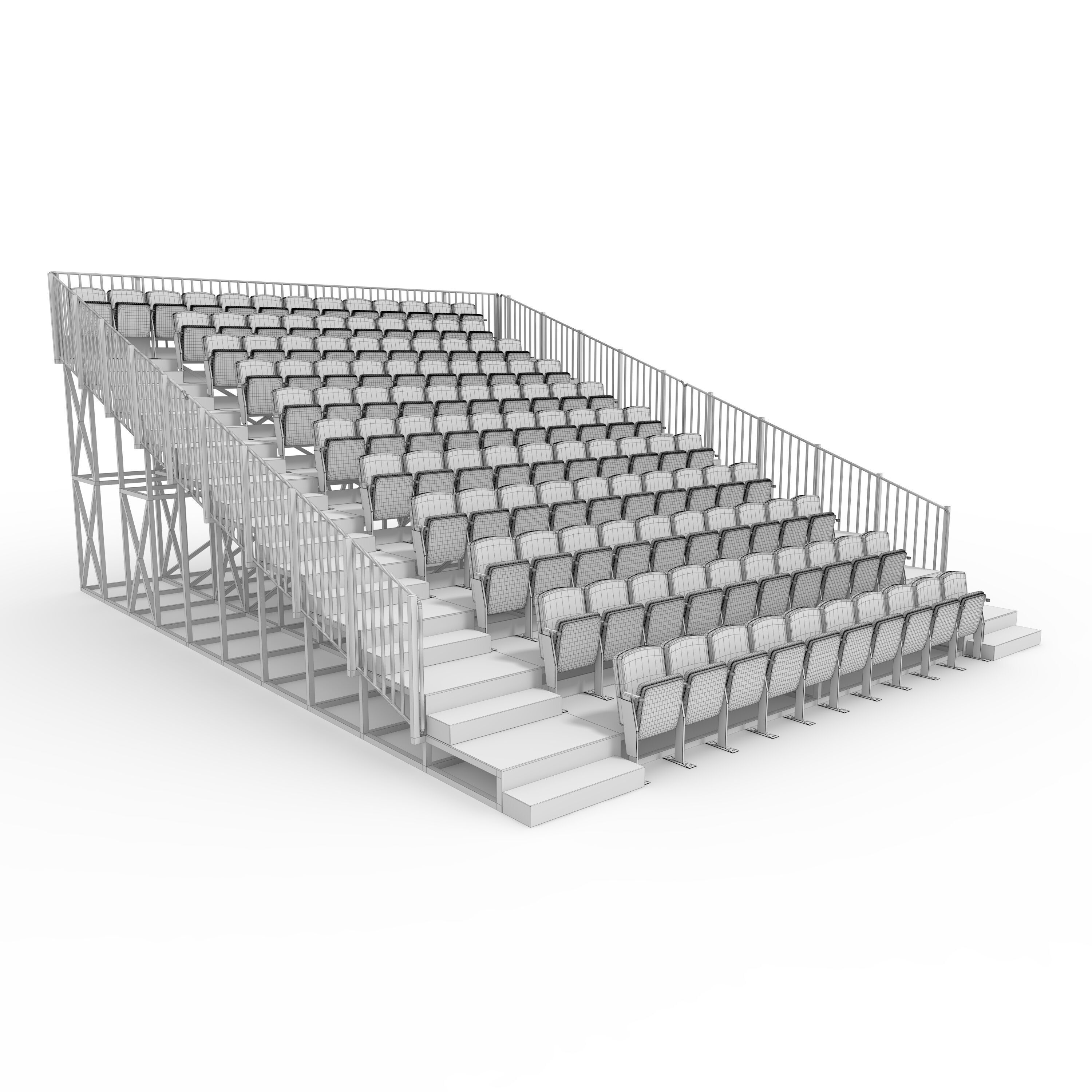 Bleachers 20 3D model_9